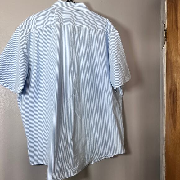 Lot of 2 Croft & Barrow Men’s XXL Blue Pinstripe Button-Down Shirts Easy Care - Picture 10 of 11